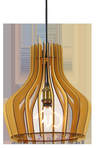 Medium Pendant Wood Fixtures