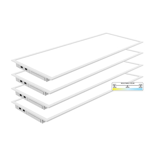 1X4 FT BackLit Panel (4 Pack) Wattage 20W, 30W, 40W, 3CCT Switch, 120-277V, 0-10V Dimmable UL/FCC/DLC