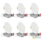 3" Inch White Round Slim Recessed LED Lights 6W, 5CCT, 120V, Dimmable