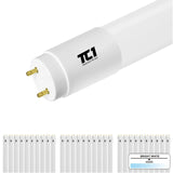 4FT T5 LED Tube Frosted Glass Lens 24W, 4000K, 3200 Lumens, 120-277v, Type A & B Tube Wire Ballast Double Sided or AC Direct (30 PACK)