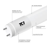 4FT LED T8 Tube Frosted Lens 18W, 5000K, 2200 Lumens, 120V-277V, Dual-End Powered (30 PACK)