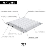 2x2 FT BackLit Panel (4 Pack) Wattage 20W/30W/40W, (3CCT Switch), 120-277V, 0-10V Dimmable UL/FCC/DLC