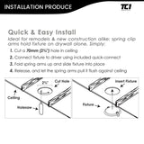 3" Inch White Recessed LED Gimbal Canless Downlight 8W, 5CCT, Dimmable, 120V