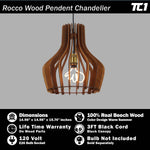 Rocco Reclamied Wooden Pendant Chandelier - Design Color Warm Summer