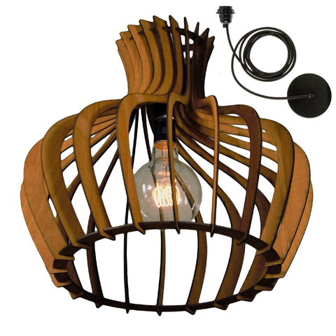 Emerson Large Wood Pendant Chandelier- Color Design Warm Summer